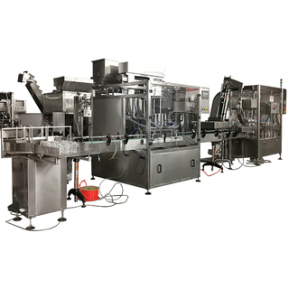 Línea de producción automática de fabricación de mantequilla de maní y llenado y tapado